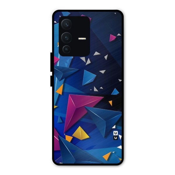 Space Colored Triangles Metal Back Case for Vivo V23 Pro
