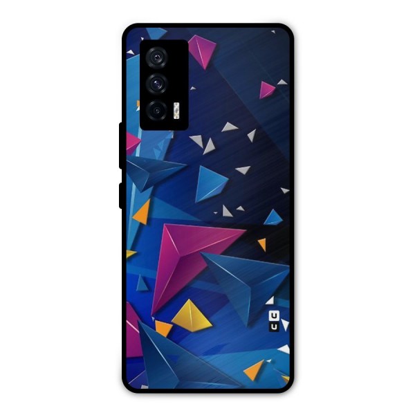 Space Colored Triangles Metal Back Case for iQOO 7 5G