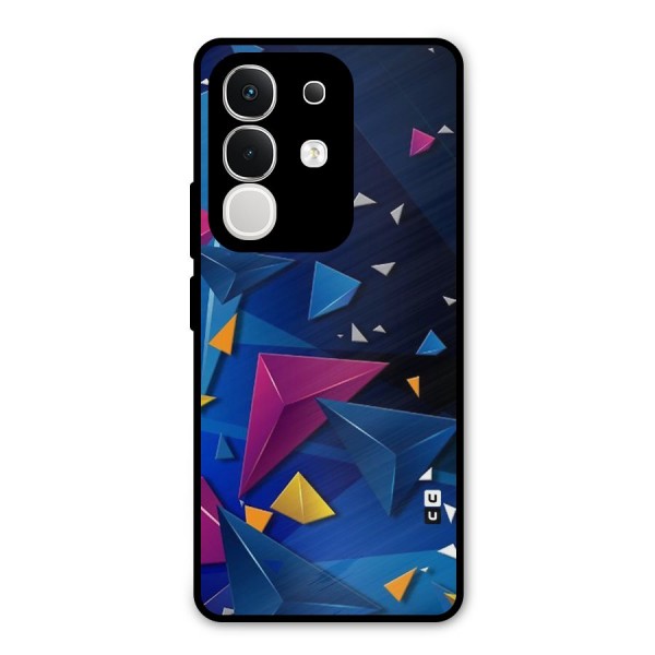 Space Colored Triangles Metal Back Case for iQOO Z10x