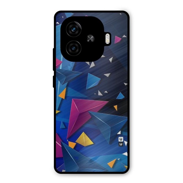 Space Colored Triangles Metal Back Case for iQOO Z9 Turbo