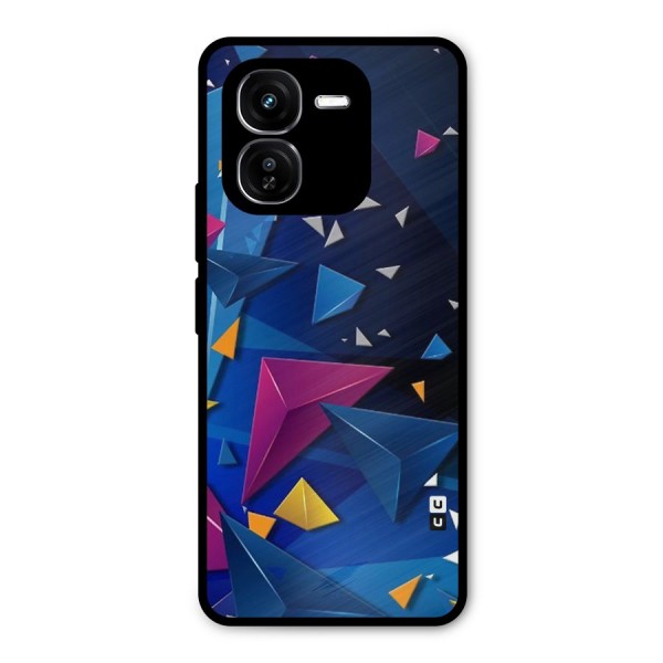 Space Colored Triangles Metal Back Case for iQOO Z9x