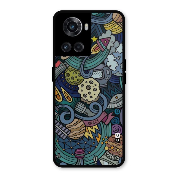 Space Pattern Blue Metal Back Case for OnePlus 10R