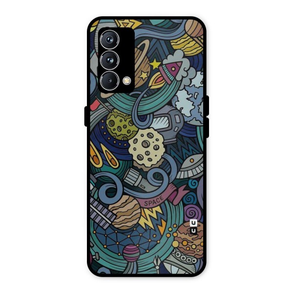 Space Pattern Blue Metal Back Case for Realme GT Master Edition