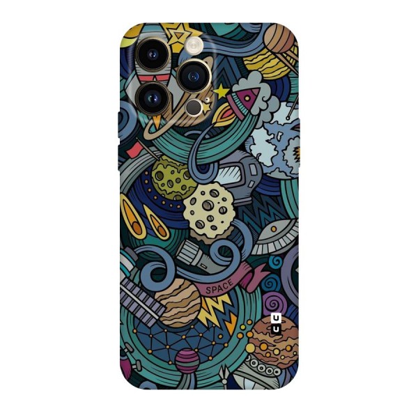 Space Pattern Blue Original Polycarbonate Back Case for iPhone 14 Pro Max