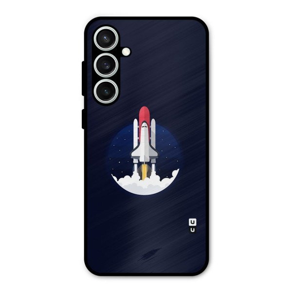 Space Rocket Minimal Metal Back Case for Galaxy S23 FE