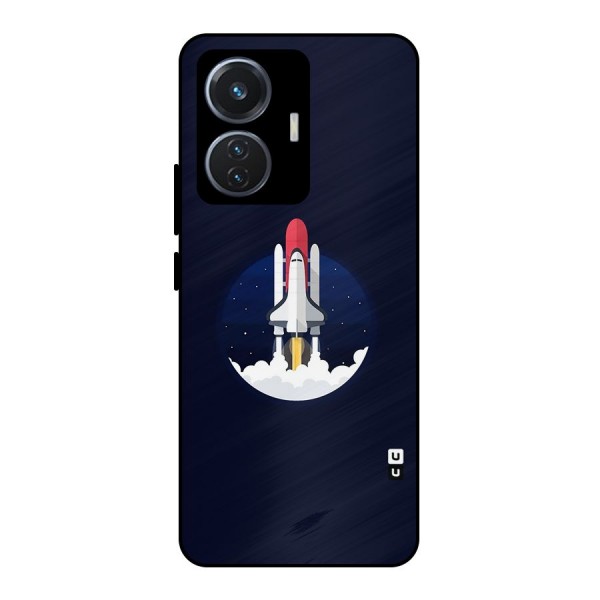 Space Rocket Minimal Metal Back Case for iQOO Z6 44W