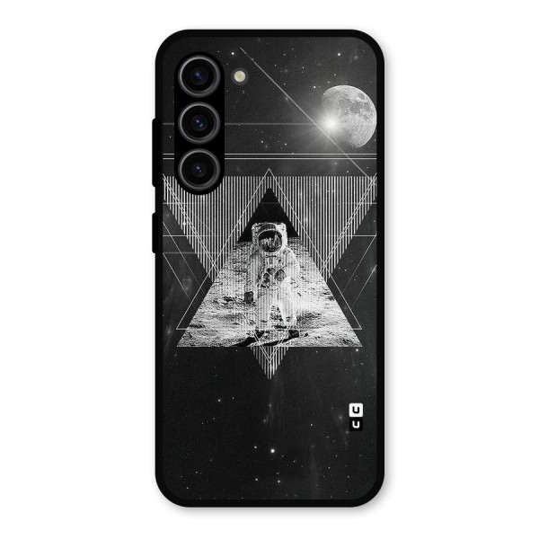 Space Triangle Abstract Metal Back Case for Galaxy S23