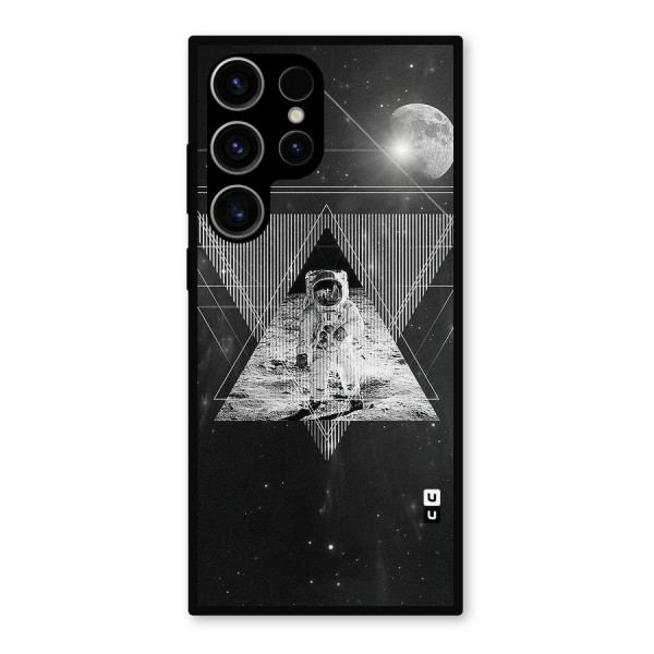 Space Triangle Abstract Metal Back Case for Galaxy S23 Ultra