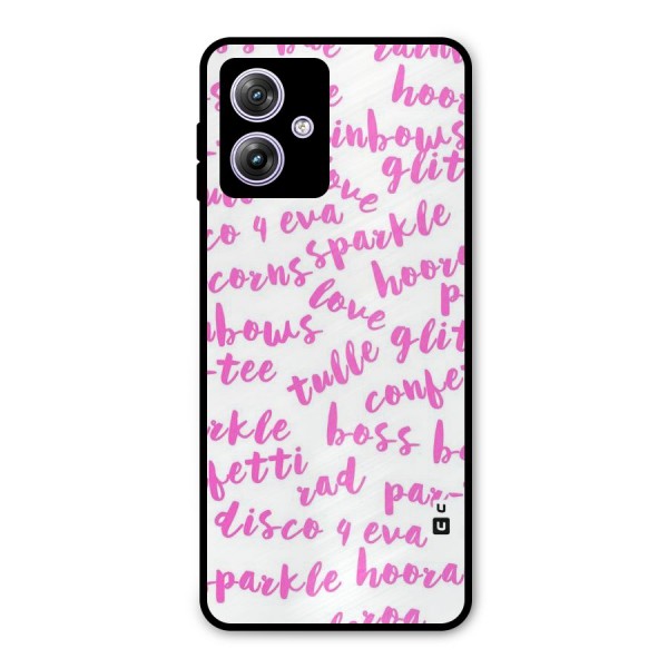 Sparkle Love Metal Back Case for Moto G64
