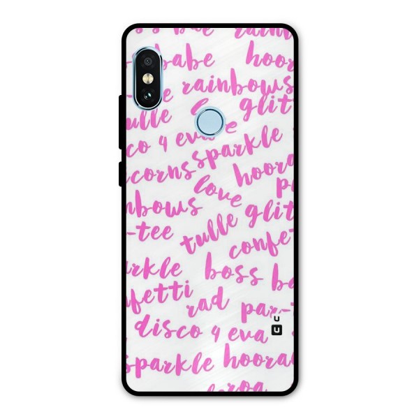 Sparkle Love Metal Back Case for Redmi Note 5 Pro