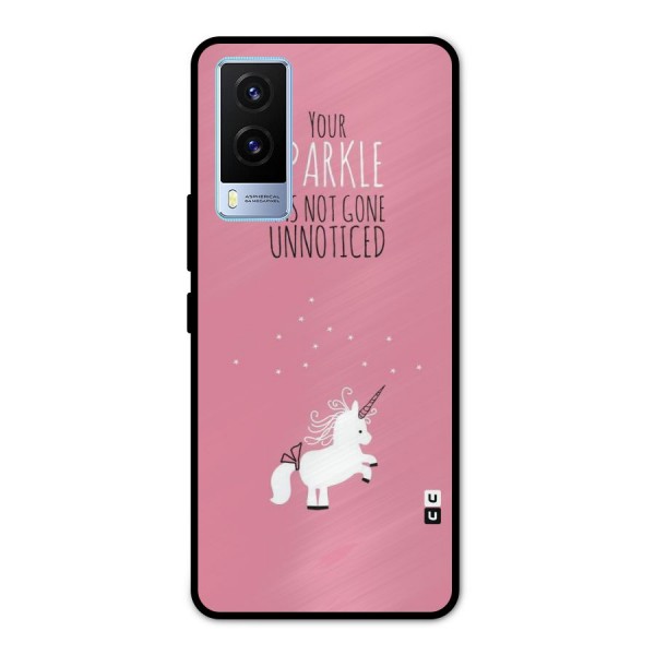 Sparkle Not Unnoticed Metal Back Case for Vivo V21e 5G