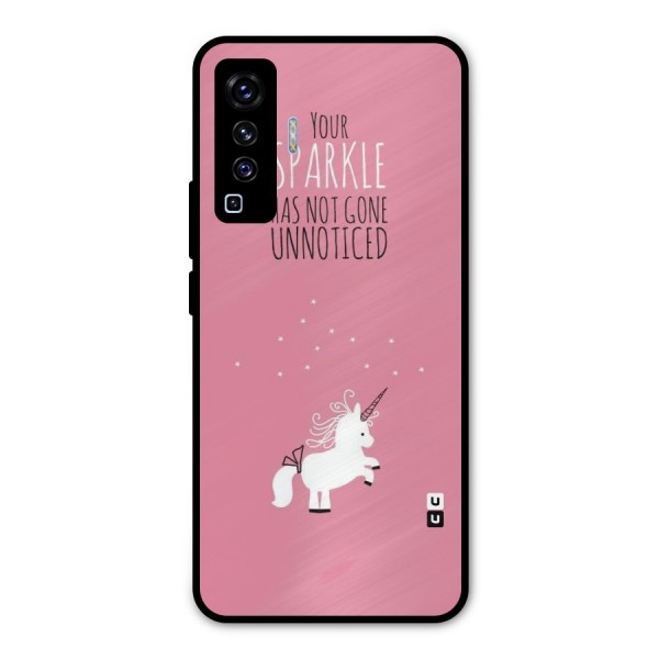 Sparkle Not Unnoticed Metal Back Case for Vivo X50
