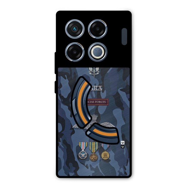 Special Forces Badge Metal Back Case for Infinix GT 20 Pro