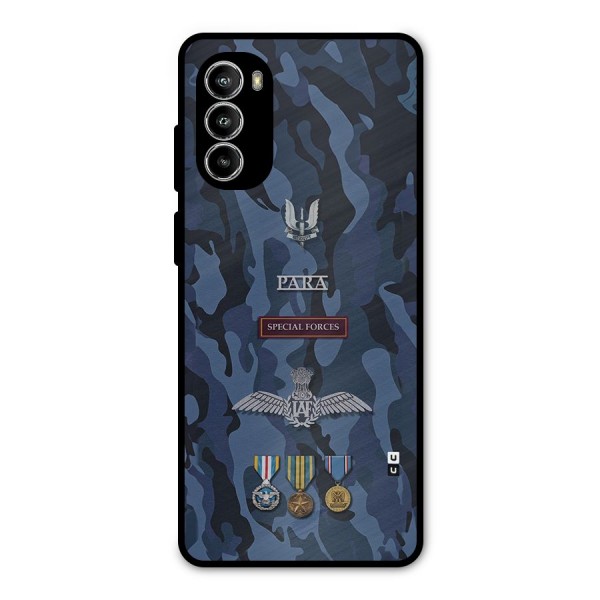 Special Forces Badge Metal Back Case for Moto G52