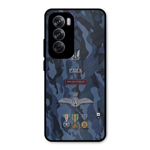 Special Forces Badge Metal Back Case for Oppo Reno12 Pro