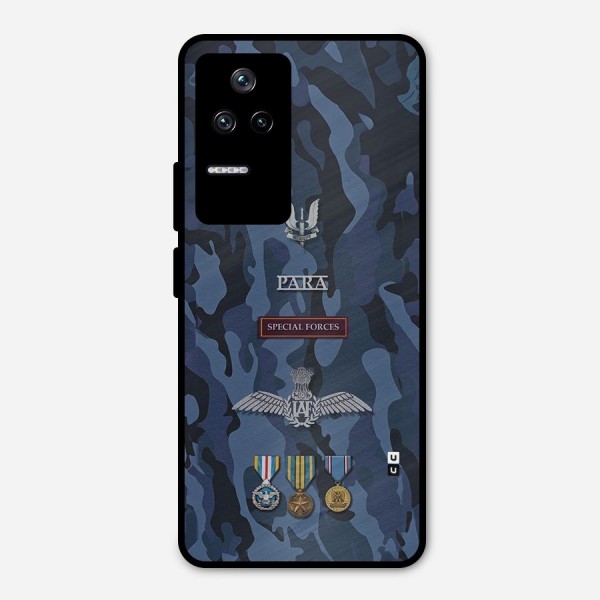 Special Forces Badge Metal Back Case for Poco F4 5G