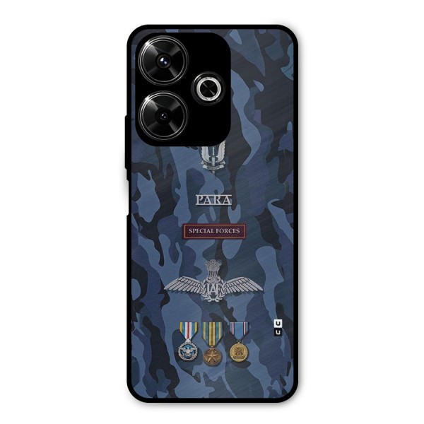 Special Forces Badge Metal Back Case for Poco M6 Plus