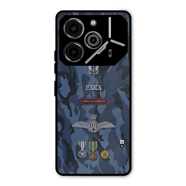 Special Forces Badge Metal Back Case for Tecno Pova 6 Pro