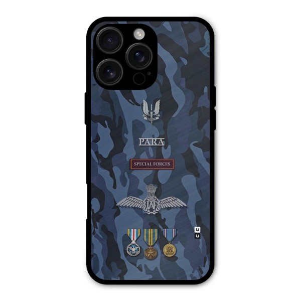 Special Forces Badge Metal Back Case for iPhone 16 Pro Max