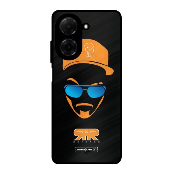 Special Raftaar Edition Orange Metal Back Case for Poco C71