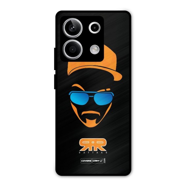 Special Raftaar Edition Orange Metal Back Case for Redmi Note 13 5G