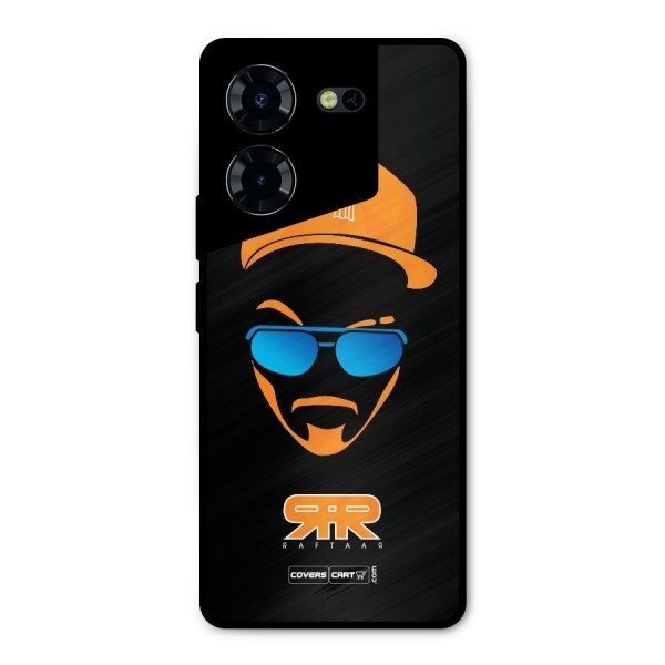 Special Raftaar Edition Orange Metal Back Case for Tecno Pova 5 Pro 5G