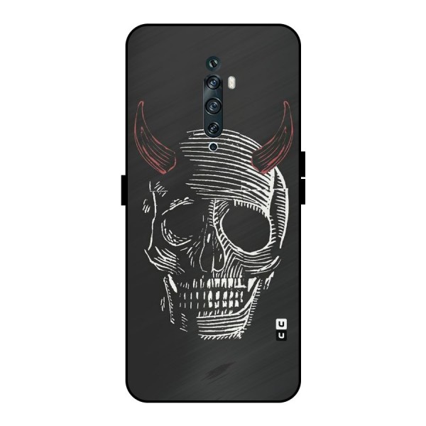 Spooky Face Metal Back Case for Oppo Reno2 F