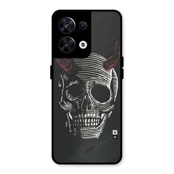 Spooky Face Metal Back Case for Oppo Reno8 5G