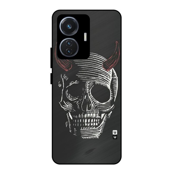 Spooky Face Metal Back Case for iQOO Z6 44W