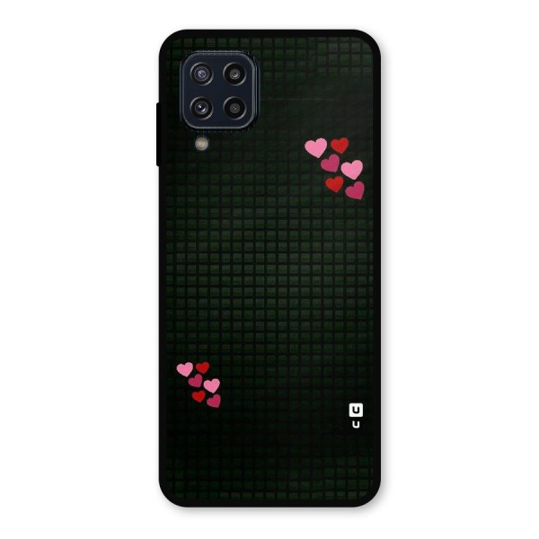 Square and Hearts Metal Back Case for Galaxy M32