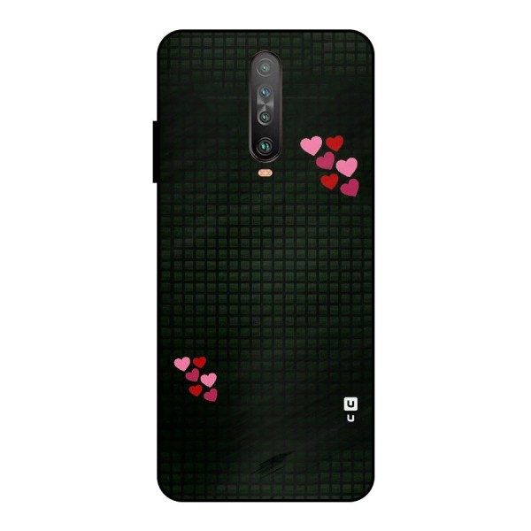 Square and Hearts Metal Back Case for Poco X2