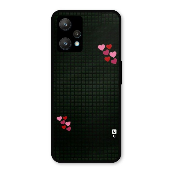 Square and Hearts Metal Back Case for Realme 9 Pro Plus 5G