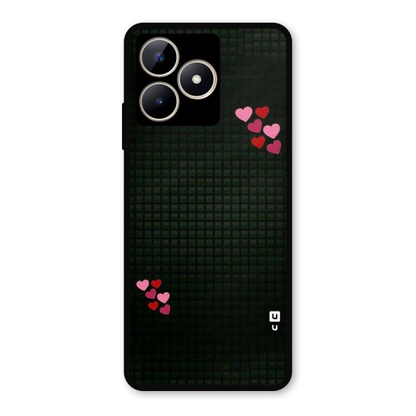 Square and Hearts Metal Back Case for Realme C53