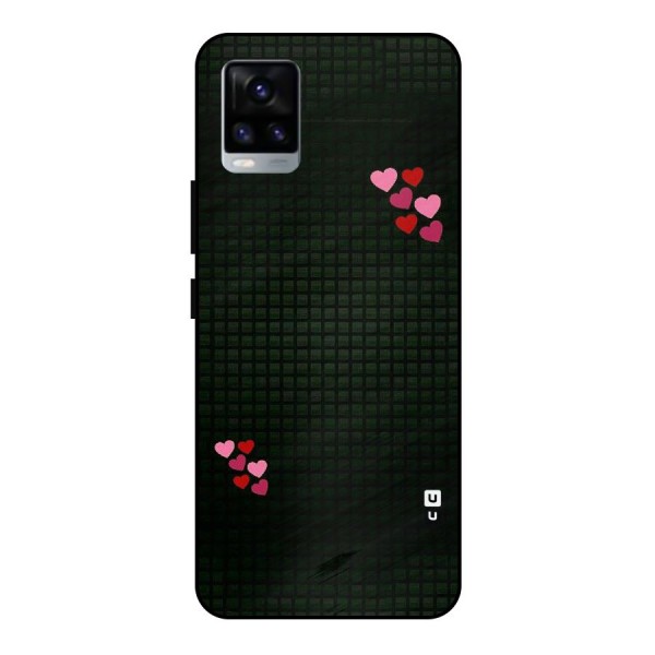 Square and Hearts Metal Back Case for Vivo V20