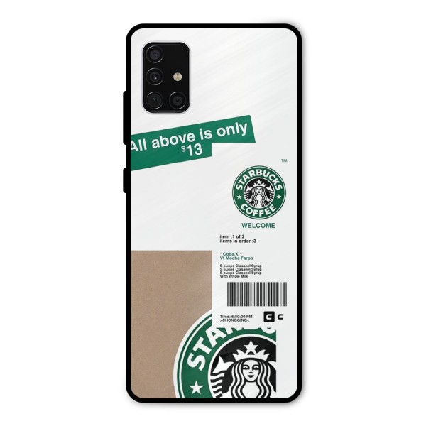 Starbucks Coffee Mocha Metal Back Case for Galaxy A51