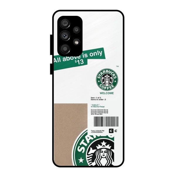 Starbucks Coffee Mocha Metal Back Case for Galaxy A73 5G