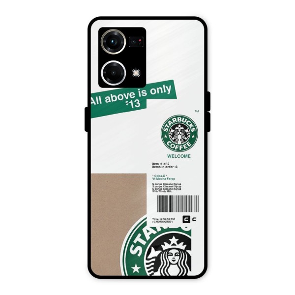 Starbucks Coffee Mocha Metal Back Case for Oppo F21 Pro 4G