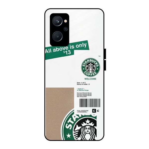 Starbucks Coffee Mocha Metal Back Case for Realme 9i 5G
