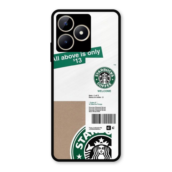 Starbucks Coffee Mocha Metal Back Case for Realme C53