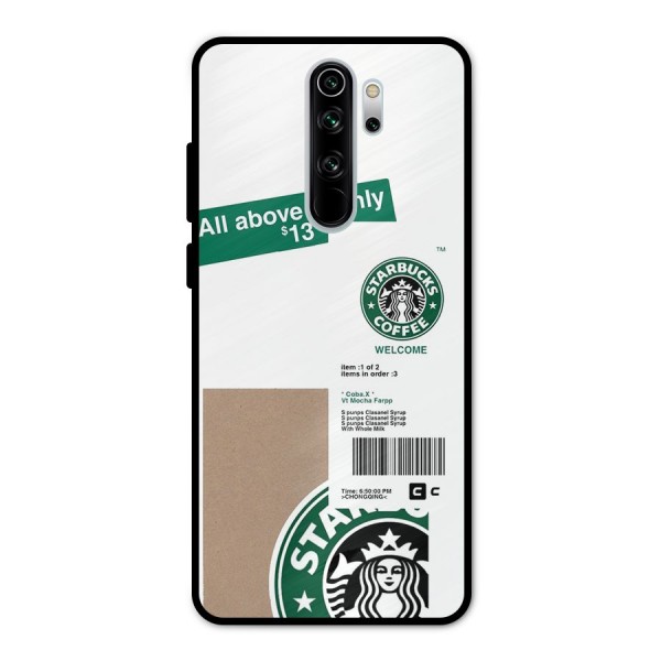 Starbucks Coffee Mocha Metal Back Case for Redmi Note 8 Pro