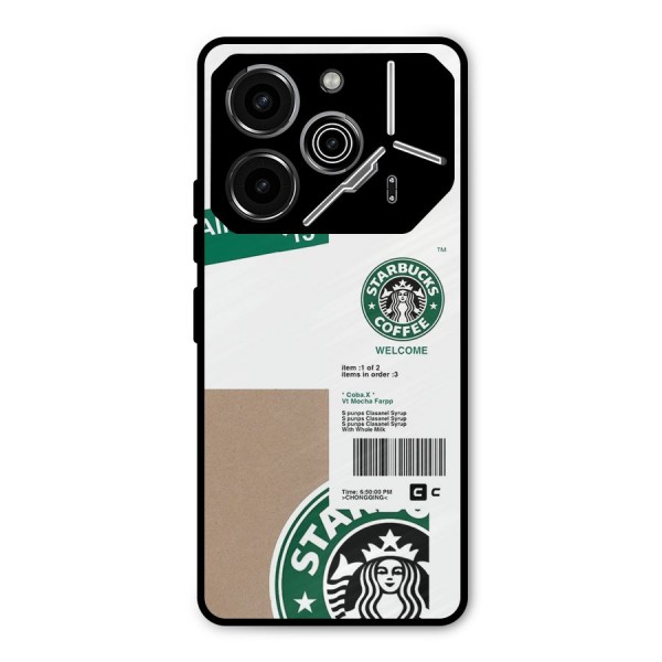 Starbucks Coffee Mocha Metal Back Case for Tecno Pova 6 Pro