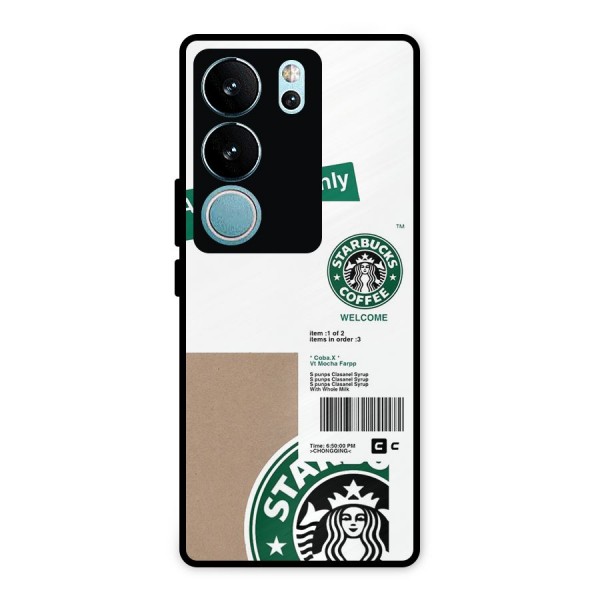 Starbucks Coffee Mocha Metal Back Case for Vivo V29 Pro