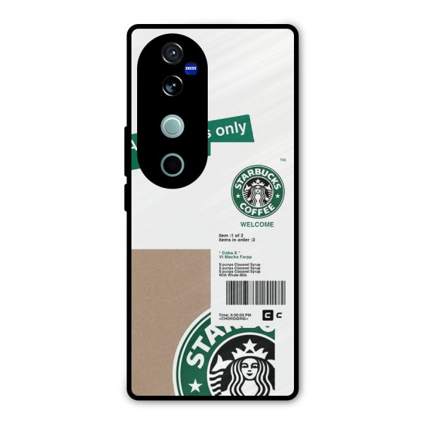 Starbucks Coffee Mocha Metal Back Case for Vivo V40 Pro