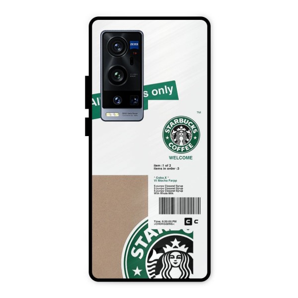 Starbucks Coffee Mocha Metal Back Case for Vivo X60 Pro Plus