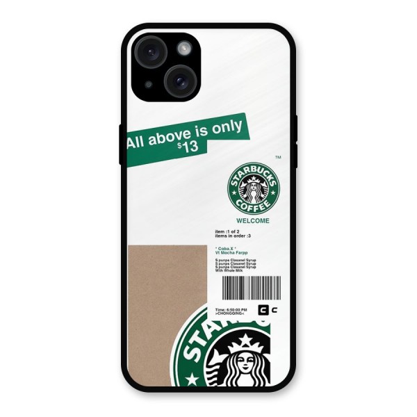 Starbucks Coffee Mocha Metal Back Case for iPhone 15 Plus