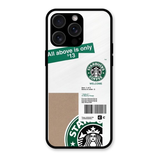 Starbucks Coffee Mocha Metal Back Case for iPhone 15 Pro Max