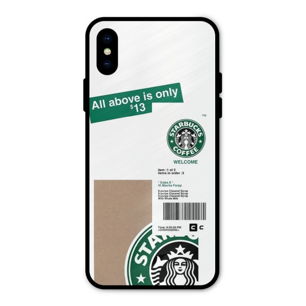 Starbucks Coffee Mocha Metal Back Case for iPhone X