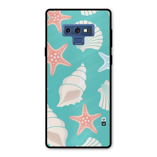 Starfish Sea Shell Metal Back Case for Galaxy Note 9