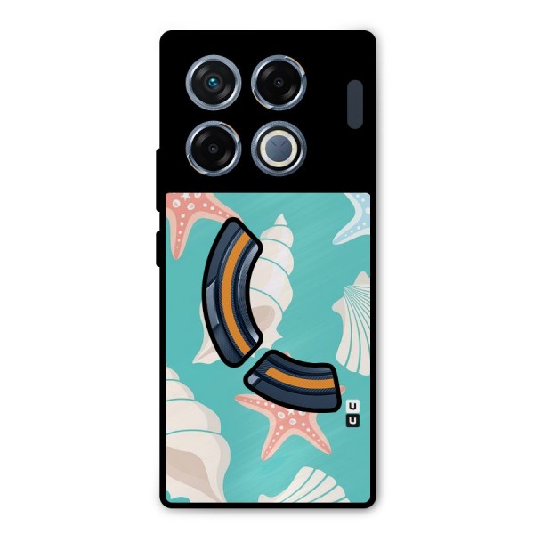 Starfish Sea Shell Metal Back Case for Infinix GT 20 Pro