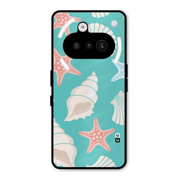 Starfish Sea Shell Metal Back Case for Nothing Phone 3a
